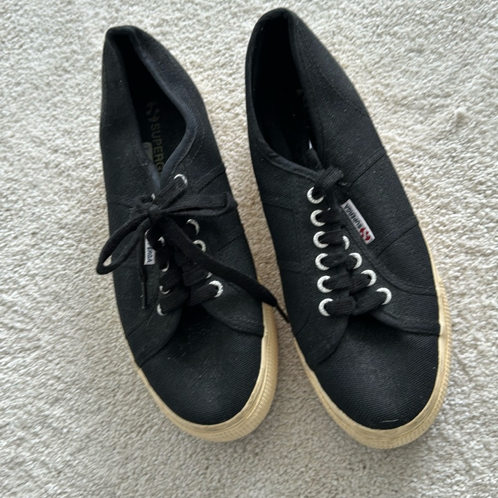 Superga black sneakers